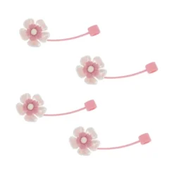 Unique Bargains Flower Straw Cover Cap 4 Pcs -Kitchen Tools Shop GUEST a4c1ba6b bef8 4c59 9469 8c53468dbefc