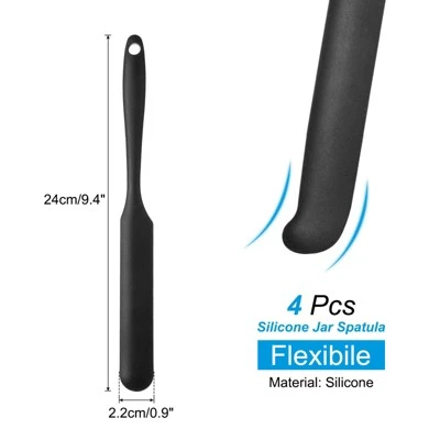 Unique Bargains Silicone Heat Resistant Non-Stick Long Handle Food Spatula For Jars 4 Pcs 3 Unique Bargains Silicone Heat Resistant Non-Stick Long Handle Food Spatula For Jars 4 Pcs