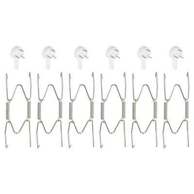 Unique Bargains Stainless Steel Kitchen Dish Racks For Decorative Plate Hanger Silver 8 Unique Bargains Stainless Steel Kitchen Dish Racks For Decorative Plate Hanger Silver - Image 6