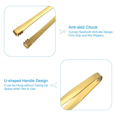 Unique Bargains Stainless Steel Ice Appetizers Sugar Serving Mini Tongs 5 Unique Bargains Stainless Steel Ice Appetizers Sugar Serving Mini Tongs - Image 3