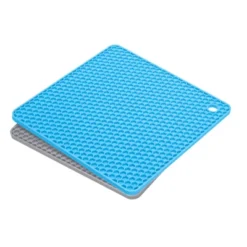 Unique Bargains Silicone Heat Resistant Non-Slip Drying Mat Trivet Light Gray, Blue 2 Pcs -Kitchen Tools Shop GUEST a686fb6f 6865 4cdd af1d fe0f45300fde