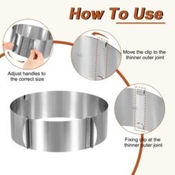 Unique Bargains Stainless Steel Round Adjustable Nonstick Cake Ring 2 Pcs -Kitchen Tools Shop GUEST a71cd222 4941 4940 b02f 0bd54bb3c755