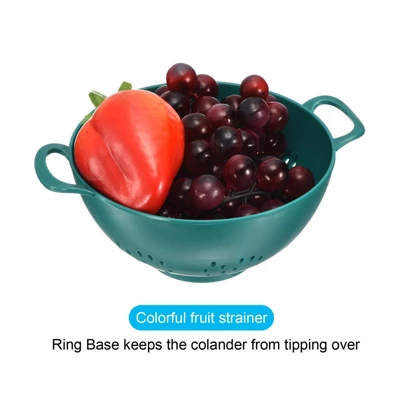 Unique Bargains Kitchen Plastic Rice Washing Drainer Basket Colander With Double Handles 5 Unique Bargains Kitchen Plastic Rice Washing Drainer Basket Colander With Double Handles - Image 3