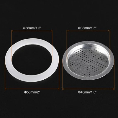 Unique Bargains Coffee Machine Replacement Mocha Pot Silicone Gaskets And Stainless Steel Filters 3 Unique Bargains Coffee Machine Replacement Mocha Pot Silicone Gaskets And Stainless Steel Filters