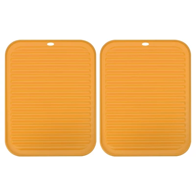 Unique Bargains Dish Drying Mat Set Under Sink Drain Pad Heat Resistant Suitable For Kitchen 2 Pcs 7 Unique Bargains Dish Drying Mat Set Under Sink Drain Pad Heat Resistant Suitable For Kitchen 2 Pcs - Image 5