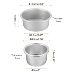 Unique Bargains Aluminum Alloy Nonstick Coating Removable Bottom Durable Round Cake Pan 1 Set