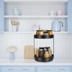 Unique Bargains Rotating Metal Condiment Turntable Lazy Susan Spice Rack Black 8 Unique Bargains Rotating Metal Condiment Turntable Lazy Susan Spice Rack Black -Kitchen Tools Shop GUEST aa111831 ec0f 45a2 b5e3 e2a96d4eea2e