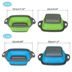 Unique Bargains Collapsible Colander Set Silicone Square Foldable Strainer Space Saving -Kitchen Tools Shop GUEST ac18a08d 6346 4409 9243 2b0db85207af