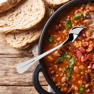 Unique Bargains Stainless Steel Kitchenware Cooking Soup Salt Sugar Dining Spoons 5.1" 10 Pcs 4 Unique Bargains Stainless Steel Kitchenware Cooking Soup Salt Sugar Dining Spoons 5.1" 10 Pcs - Image 2