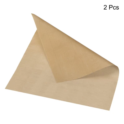 Unique Bargains Heat Resistant Non-Stick Reusable Glass Fiber Baking Mat 19.69" X 15.75" Brown 2 Pcs 4 Unique Bargains Heat Resistant Non-Stick Reusable Glass Fiber Baking Mat 19.69" X 15.75" Brown 2 Pcs - Image 2