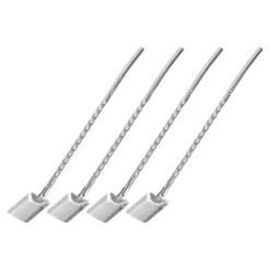 Unique Bargains Stainless Steel Reusable Long Handle Shovel Shaped Spoon Straws 4 Pcs -Kitchen Tools Shop GUEST ad2c9485 4cd6 48c5 b146 a1fef788d07e