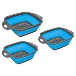 Unique Bargains Collapsible Colander Set Silicone Square Foldable Strainer Suitable For Pasta Veggies Fruits -Kitchen Tools Shop GUEST adb955ee 3c7e 40af 84d3 24e05000a020