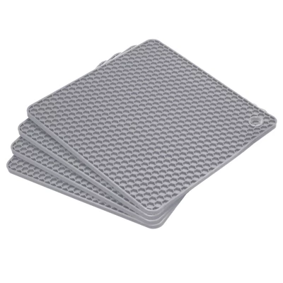 Unique Bargains Silicone Square Hot Pans Pads Heat Resistant Non-Slip Trivets 4 Pcs 11 Unique Bargains Silicone Square Hot Pans Pads Heat Resistant Non-Slip Trivets 4 Pcs - Image 9