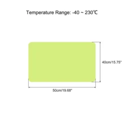 Unique Bargains Kitchen Reusable Non-Stick Heat Resistant Silicone Placemats Baking Mats Green 2 Pcs