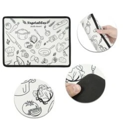 Unique Bargains Dish Drying Mat White Black 15.75"x11.81" -Kitchen Tools Shop GUEST b0994346 1a65 4bf7 a568 1513a673a015