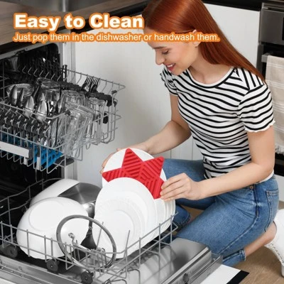 Unique Bargains Hexagon Star Heat Resistant Silicone Trivet Mat For Pots Coasters 2 Pcs 4 Unique Bargains Hexagon Star Heat Resistant Silicone Trivet Mat For Pots Coasters 2 Pcs - Image 2