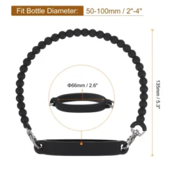 Unique Bargains Portable Sports Hiking Detachable Strap Water Bottle Carrier Holder 5.3"