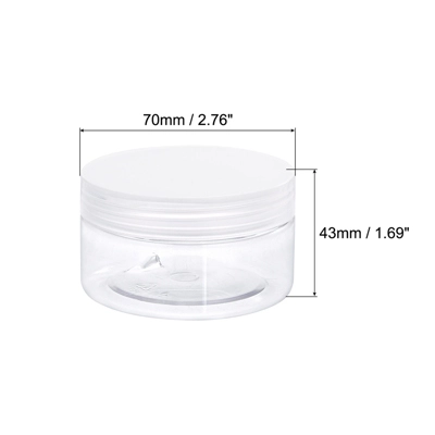 Unique Bargains Round Plastic Empty Organizing Jars With Transparent Screw Top Lids 4 Pcs 3 Unique Bargains Round Plastic Empty Organizing Jars With Transparent Screw Top Lids 4 Pcs