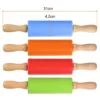 Unique Bargains Kitchen Dough Pizza Wooden Handle Non-stick Reusable Silicone Rolling Pin 4 Pcs -Kitchen Tools Shop GUEST b1fa049b 9e54 44f0 81fb 7fca48d7b29e