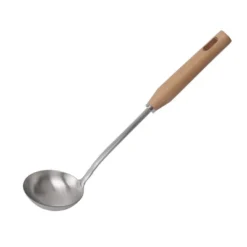 Unique Bargains Kitchen Wooden Handle Cooking Durable Soup Ladle 10.8'' X 3'' Silver Tone 1 Pc -Kitchen Tools Shop GUEST b27518b5 7083 47e4 b643 fcbf2b81c790