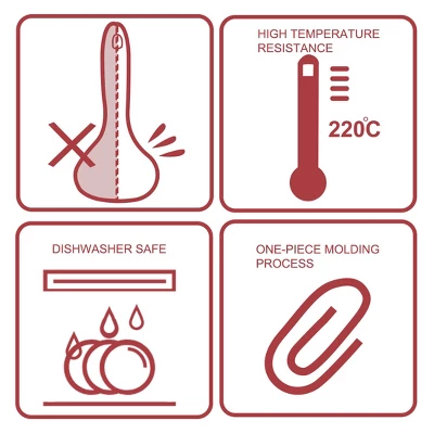 Unique Bargains Silicone Heat Resistant Ergonomic Handle Non-Stick Soup Kitchen Spoon 8.3 Inch 1 Pc 4 Unique Bargains Silicone Heat Resistant Ergonomic Handle Non-Stick Soup Kitchen Spoon 8.3 Inch 1 Pc - Image 2