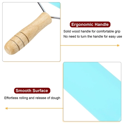 Unique Bargains Non-Stick Smooth Silicone Wood Handle Baking Rolling Pin 2 Pcs 5 Unique Bargains Non-Stick Smooth Silicone Wood Handle Baking Rolling Pin 2 Pcs - Image 3