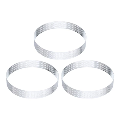 Unique Bargains Stainless Steel Non-Stick Perforated Baking Dessert Round Cake Ring 3 Pcs 9 Unique Bargains Stainless Steel Non-Stick Perforated Baking Dessert Round Cake Ring 3 Pcs - Image 7