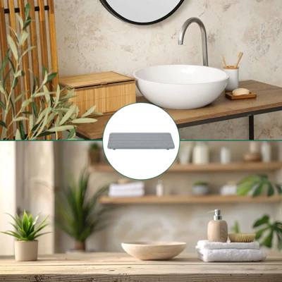 Unique Bargains Diatomite Water Absorbent Kitchen Bathroom Soap Dish Drying Mat 8.66" X 4.33" 5 Unique Bargains Diatomite Water Absorbent Kitchen Bathroom Soap Dish Drying Mat 8.66" X 4.33" - Image 3