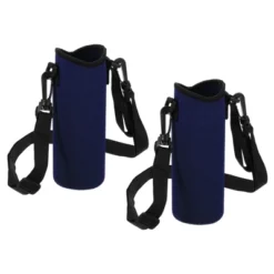 Unique Bargains Neoprene Portable Insulated Textured Adjustable Strap Water Bottle Sling Bags 2 Pcs 2.6"x7.28" -Kitchen Tools Shop GUEST b59c34a2 e06c 451e a428 71852c33585a