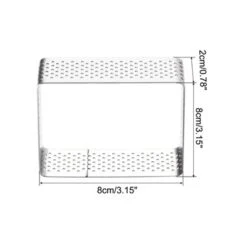 Unique Bargains Non-Stick Heat-resistant Rust Resistant Cake Mousse Ring Square 2 Pcs