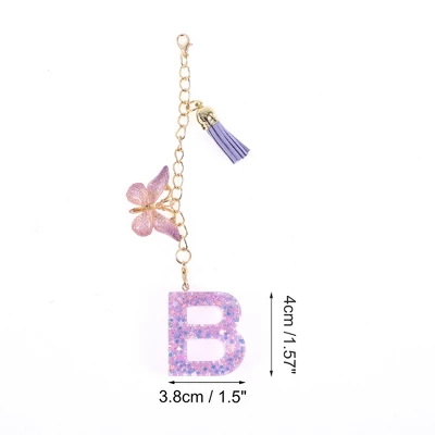 Unique Bargains Star Sequin Letter B Butterfly Tassel Water Cup Pendant Purple 1 Pc 3 Unique Bargains Star Sequin Letter B Butterfly Tassel Water Cup Pendant Purple 1 Pc