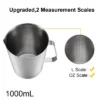 Unique Bargains Measuring Cup Including ML Scale Ounce Scale Stainless Steel Graduated Beaker With Handle For Lab Kitchen Liquids -Kitchen Tools Shop GUEST b6162791 f8c5 4294 9ccb 7f688d1e2d33