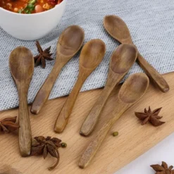 Unique Bargains Wooden Natural Grain Soup Spoon Salt Sugar Dinner Spoons 4.7" Long Brown 6 Pcs -Kitchen Tools Shop GUEST b682cc88 63c5 4602 9563 01ce73c85906