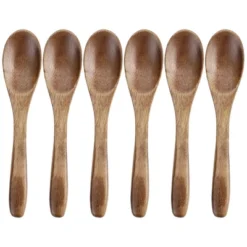 Unique Bargains Wooden Natural Grain Soup Spoon Salt Sugar Dinner Spoons 4.7" Long Brown 6 Pcs -Kitchen Tools Shop GUEST b78c13ec e20c 47b0 9465 92d7f73db0d3