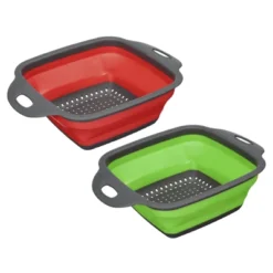 Unique Bargains Collapsible Colander Set Silicone Square Foldable Strainer Convenient Space Saving -Kitchen Tools Shop GUEST b8aa4696 a0de 4c78 b6ea cbb17e4f58aa