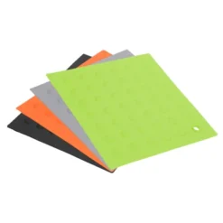 Unique Bargains Flexible Durable Non-Slip Silicone Trivet Mat Black/Grey/Green/Orange 4 Pcs -Kitchen Tools Shop GUEST b8b2c052 0017 48f3 ac17 7c4d5ce3c87a