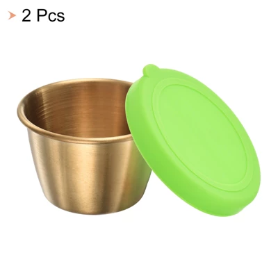 Unique Bargains Reusable Leak Proof Metal Green Condiment Containers With Lids 4 Unique Bargains Reusable Leak Proof Metal Green Condiment Containers With Lids - Image 2