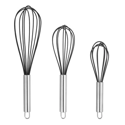 Unique Bargains Stainless Steel Silicone Non-Stick Coated Heat-Resistant Whisk 3 Pcs 9 Unique Bargains Stainless Steel Silicone Non-Stick Coated Heat-Resistant Whisk 3 Pcs - Image 7