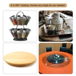 Unique Bargains Acrylic 360 Degree Rotating Ball Bearing Durable Lazy Susan Turntable 2 Pcs -Kitchen Tools Shop GUEST ba64f800 0082 4de6 9f46 72efc4a6d655