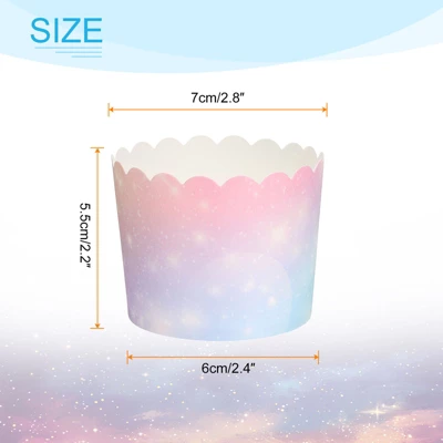 Unique Bargains Greaseproof Disposable Cakes Muffins Liners Star Sky Paper Baking Cups 6oz 50 Pcs 3 Unique Bargains Greaseproof Disposable Cakes Muffins Liners Star Sky Paper Baking Cups 6oz 50 Pcs