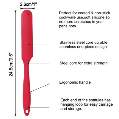 Unique Bargains Kitchen Cooking Baking Heat Resistant Non-Stick Jar Silicone Spatula 4 Pcs 4 Unique Bargains Kitchen Cooking Baking Heat Resistant Non-Stick Jar Silicone Spatula 4 Pcs - Image 2