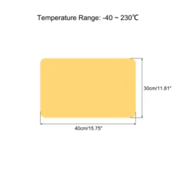 Unique Bargains Kitchen Dining Reusable Non-Stick Heat Resistant Silicone Baking Mats Yellow 1 Pc