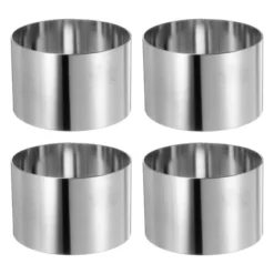 Unique Bargains Stainless Steel Seamless Nonstick Mirror Coating Round Cake Ring 4 Pcs -Kitchen Tools Shop GUEST be9d748b abd1 4da6 8714 44dd01ec45c5