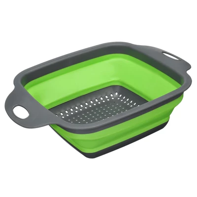 Unique Bargains Space Saving Suitable Silicone Square Foldable Strainer With Handle 8 Unique Bargains Space Saving Suitable Silicone Square Foldable Strainer With Handle - Image 6