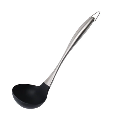 Unique Bargains Home Kitchen Stainless Steel Silicone Soup Ladle Black 1 Pc 8 Unique Bargains Home Kitchen Stainless Steel Silicone Soup Ladle Black 1 Pc - Image 6