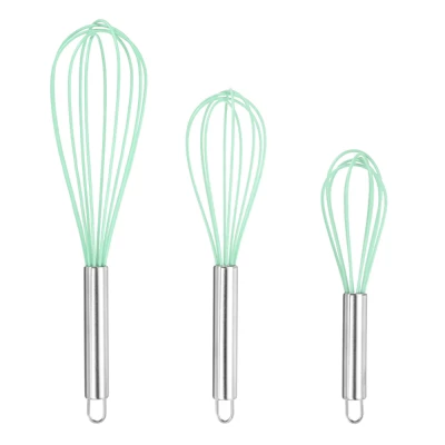 Unique Bargains Stainless Steel Silicone Non-Stick Coated Heat-Resistant Whisk 3 Pcs 12 Unique Bargains Stainless Steel Silicone Non-Stick Coated Heat-Resistant Whisk 3 Pcs - Image 10