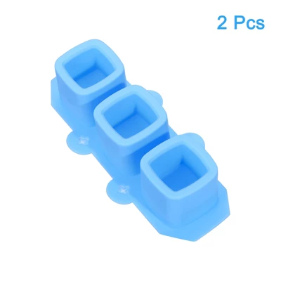 Unique Bargains Silicone Flexible Reusable 3-Cavity Ice Cube Trays 2 Pcs 4 Unique Bargains Silicone Flexible Reusable 3-Cavity Ice Cube Trays 2 Pcs - Image 2