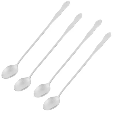 Unique Bargains Stainless Steel Coffee Ice Cream Long Handle Spoon Silver Tone 10" X 1.2" 4 Pcs 9 Unique Bargains Stainless Steel Coffee Ice Cream Long Handle Spoon Silver Tone 10" X 1.2" 4 Pcs - Image 7