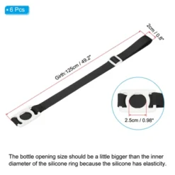 Unique Bargains Hiking Outdoor Adjustable Shoulder Strap With Carrier Ring Water Bottle Lanyards 6 Pcs