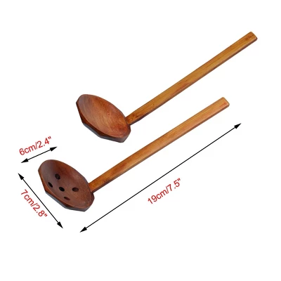 Unique Bargains Home Wooden Soup Spoon Strainer Ladle Spoon Kitchen Cookware Tool Set Of 2 3 Unique Bargains Home Wooden Soup Spoon Strainer Ladle Spoon Kitchen Cookware Tool Set Of 2